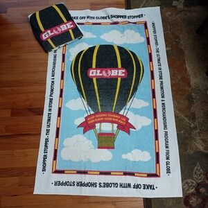 3/$10 🌟 Set of 2 Globe Hot Air Balloon Promotional Bathroom Bath Beach Towels